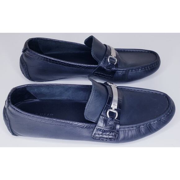 COLE HAAN Somerset Link Bit Loafers Black Leather Driving Shoes Men\'s Size 12M main image 5